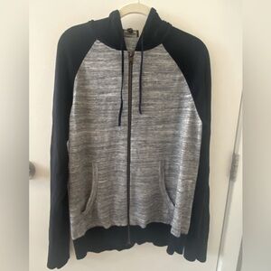 Navy Blue and Heather Gray hoodie